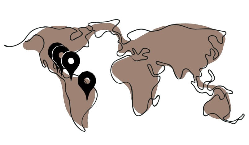 Immagine luogo di provenienza caffè Colombia: Colombia, Brasile, Honduras, Guatemala.