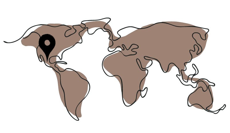 Immagine luogo di provenienza caffè Messico: Messico, regione del Chapas, un po' di Costa Rica e Guatemala.